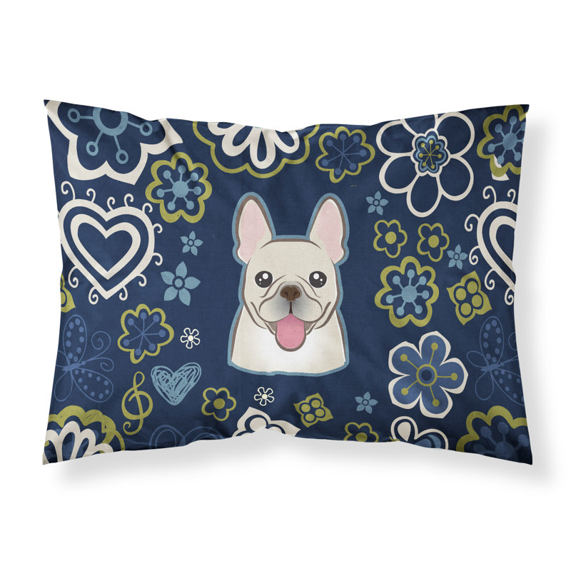 Taie d’oreiller floral, Bouledogue français