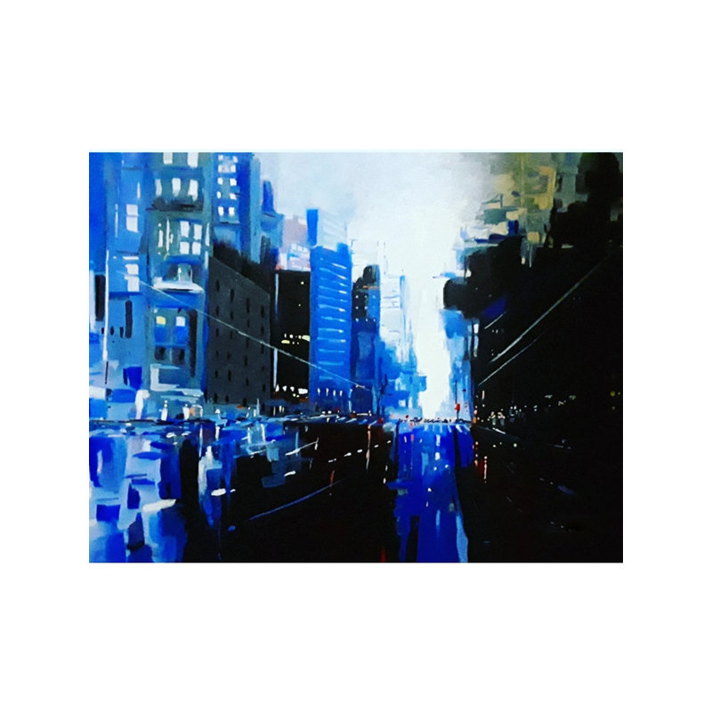 Nuit dans la ville | Acrylique sur toile | Par K B Shikharte