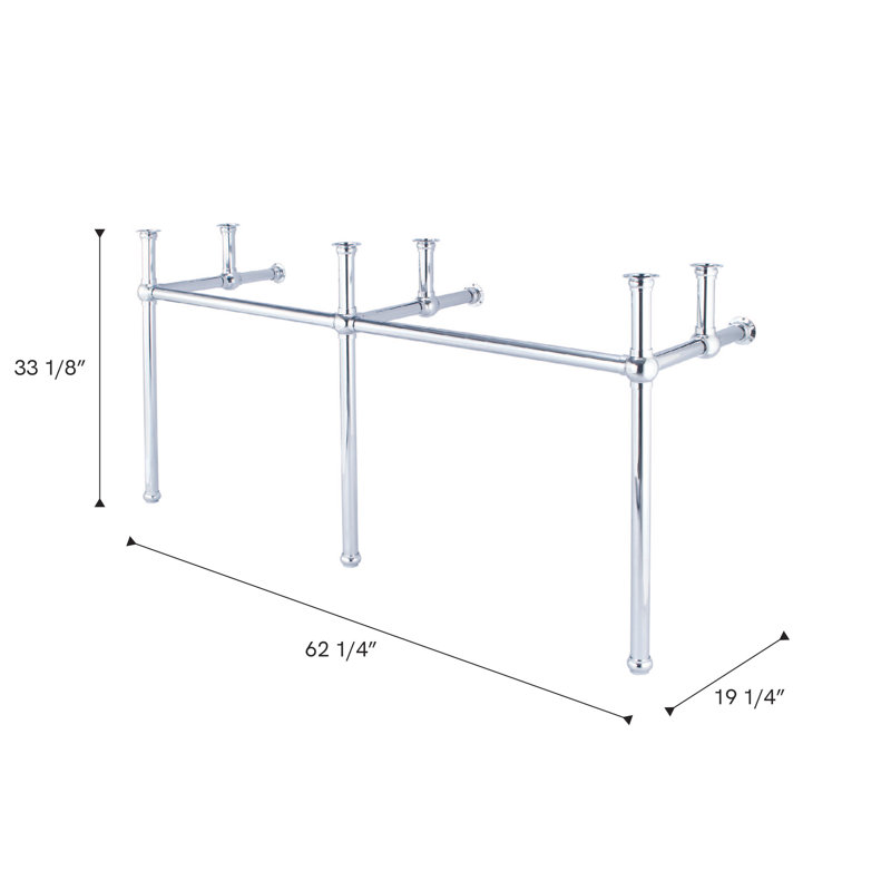 Base de meuble-lavabo double Copeland, Chrome