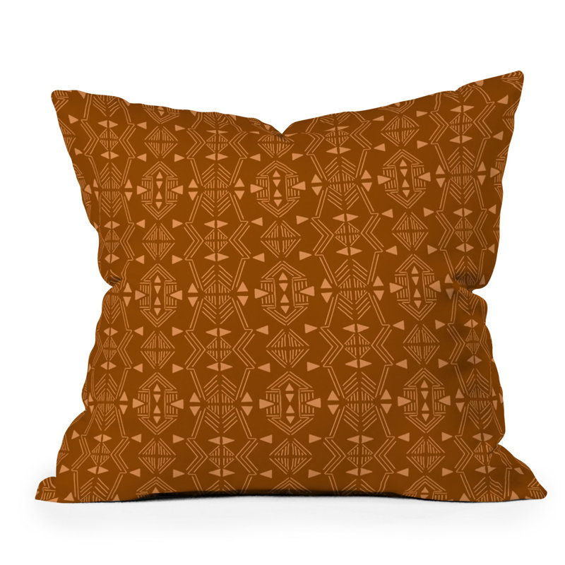  Coussin décoratif géométrique intérieur / extérieur en polyester, 26 po x 26 po