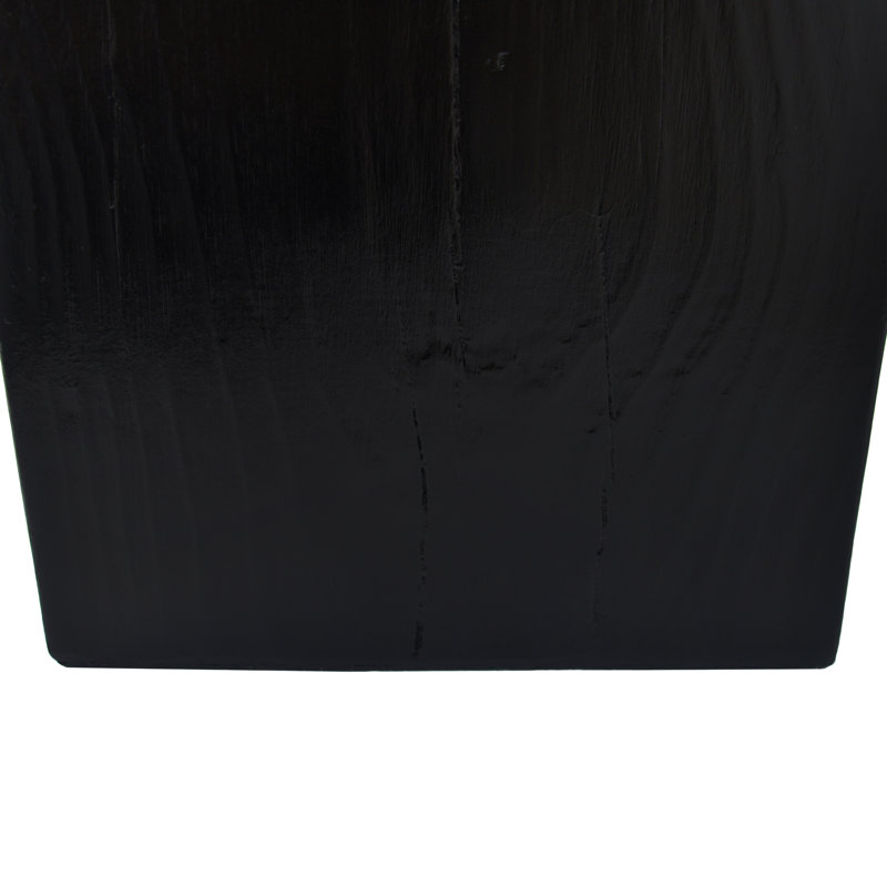 Black Wood-Look End Table, 14" Wide, And Lightweight, Indoor Outdoor Use Color, X 18", Wood-Like Appearance,
