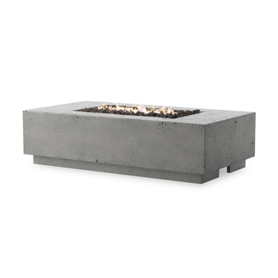 Darshani Rectangle Concrete Fire Pit Table