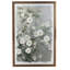 Art sur toile 31,5 x 47 po "White Blossom" avec fond gris et cadre en PS brun