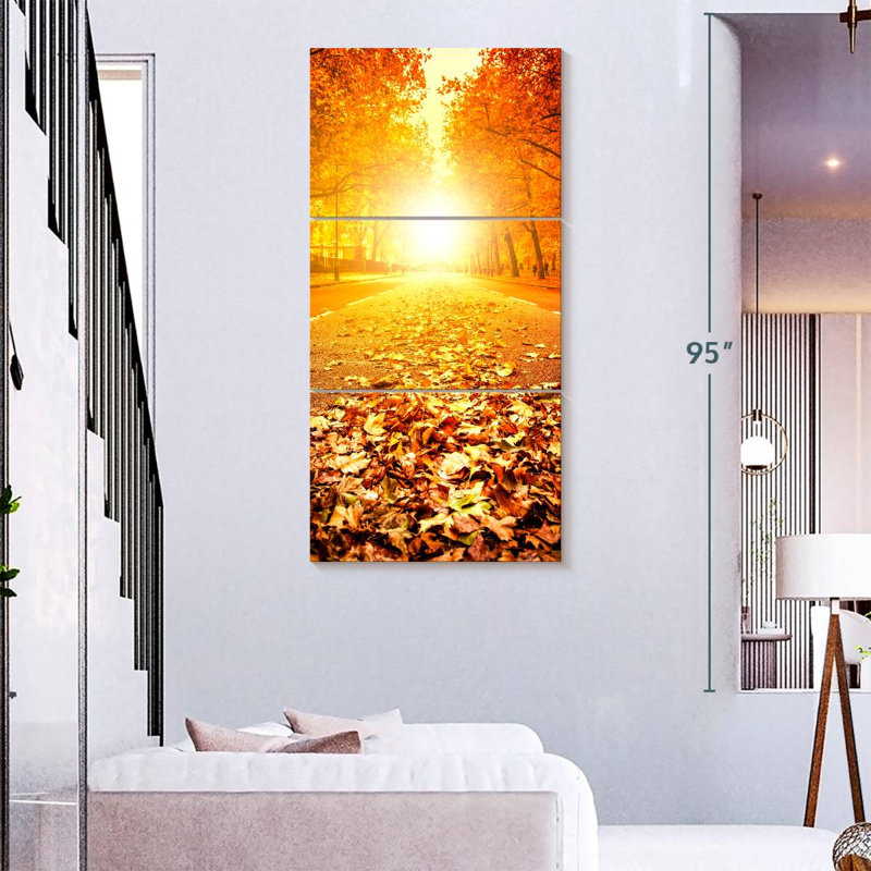 Fallen Leaves, 75" H x 36" W