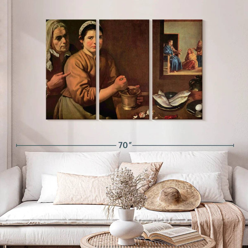 Christ dans la maison de Marie-Marthe, H 32 po x l 50 po