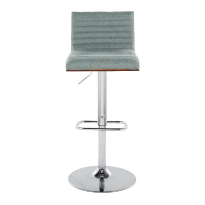 Lakyia Swivel Upholstered Adjustable Height Counter Stool with Metal Frame