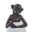 Lampe de table singe en bronze 21 "avec abat-jour H 21"-378896213-378896214
