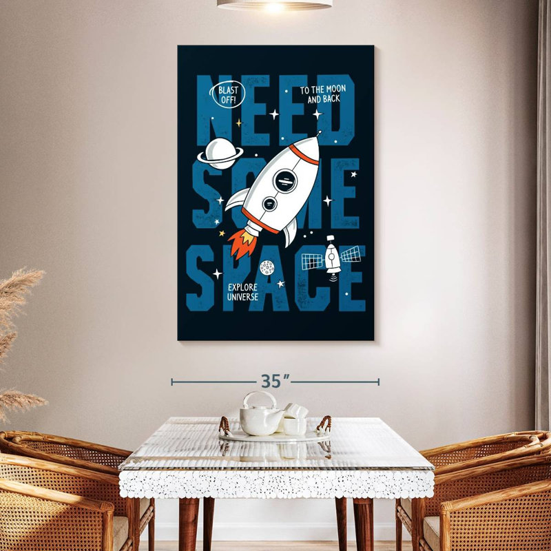 Need Some Space Typography, 51" H x 34" W