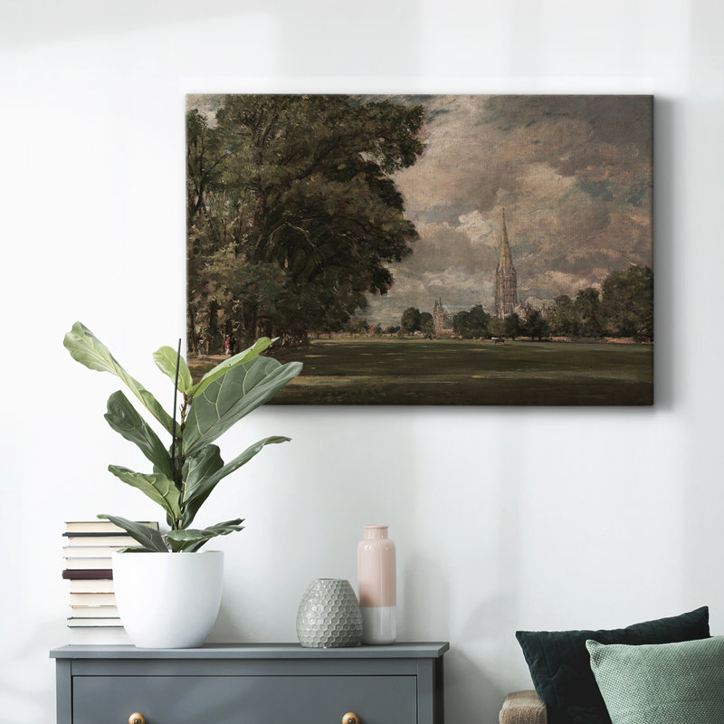 Paysage rétro - CDxxi, reproduction d'art sur toile, H 9 po x l 13 po