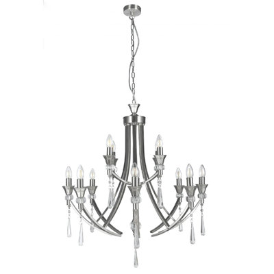 Eddings 12 - Light Candle Style Chandelier