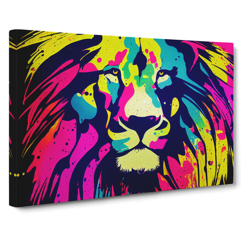 Lion Splash Vol.7 Abstract - Wrapped Canvas, 50cm H x 76cm W x 3cm D