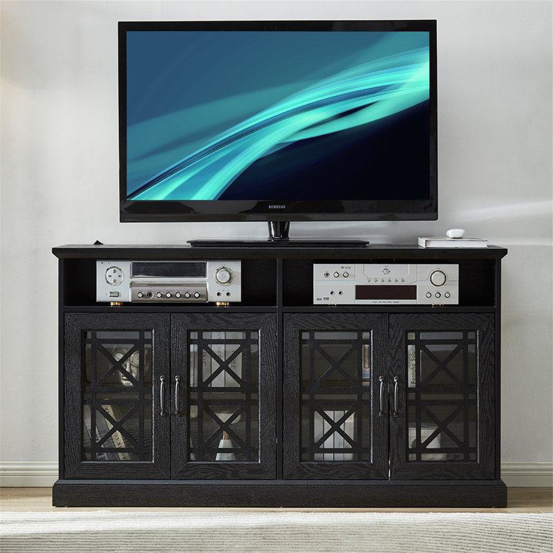 Buffet / Console de rangement 53 po, finition grain de bois noir 53 po