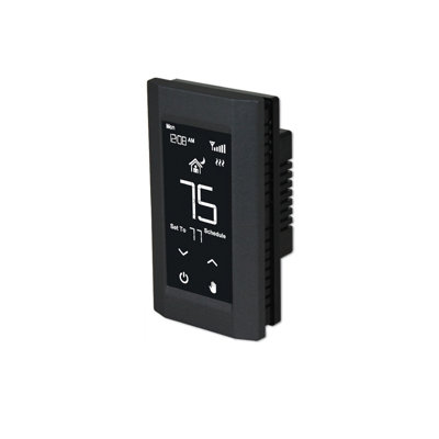 King Electric Smart Programmable Universally Compatible Thermostat with Outdoor Temperature Sensor Black