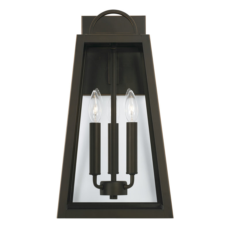  Lanterne murale d'extérieur à 3 ampoules H 19,5 po, Bronze huilé
