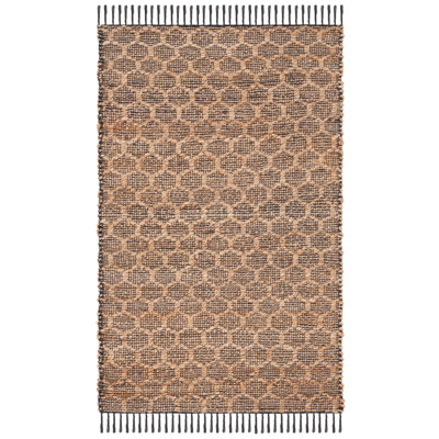 Glenville Hand Woven Jute/Cotton Geometric Rug in Tan