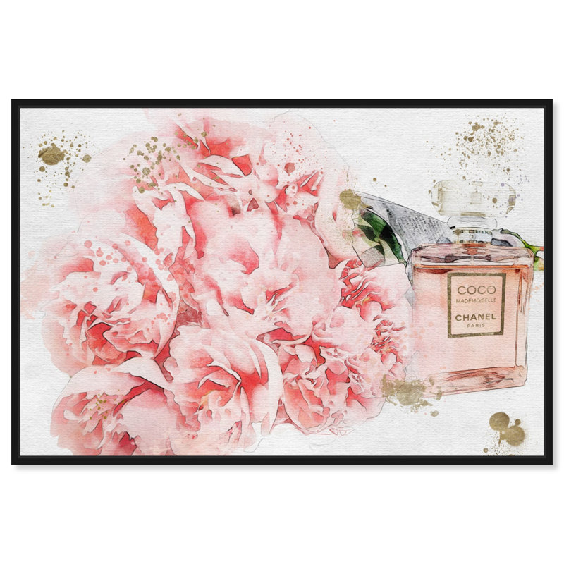Fleurs et fleurs de parfum - impression, Toile encadrée noire, H 10 po x l 15 po