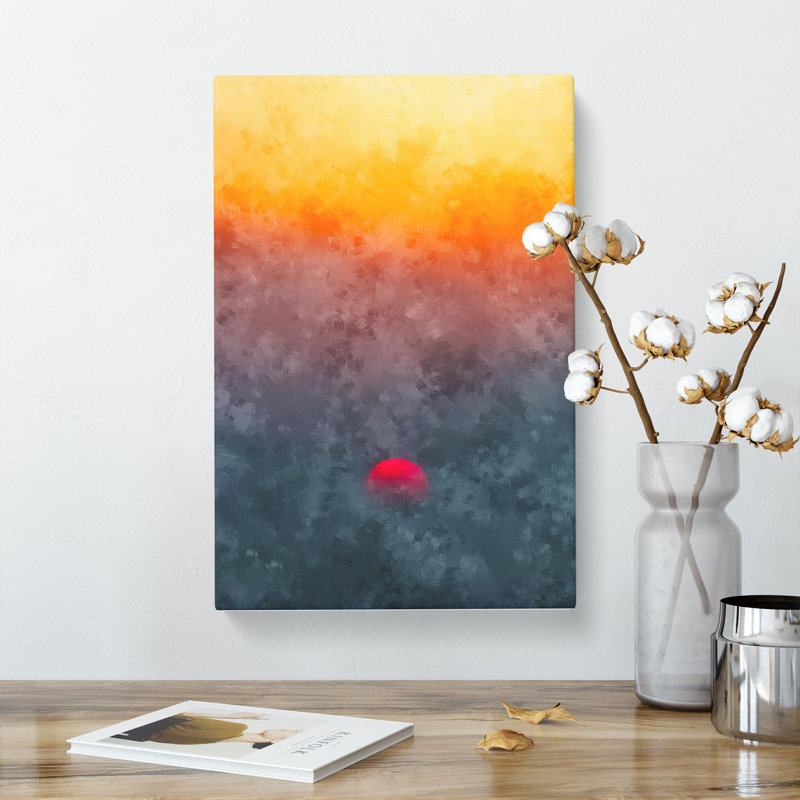 Sunset In Portugal - Wrapped Canvas Painting, 76cm H x 50cm W x 3cm D