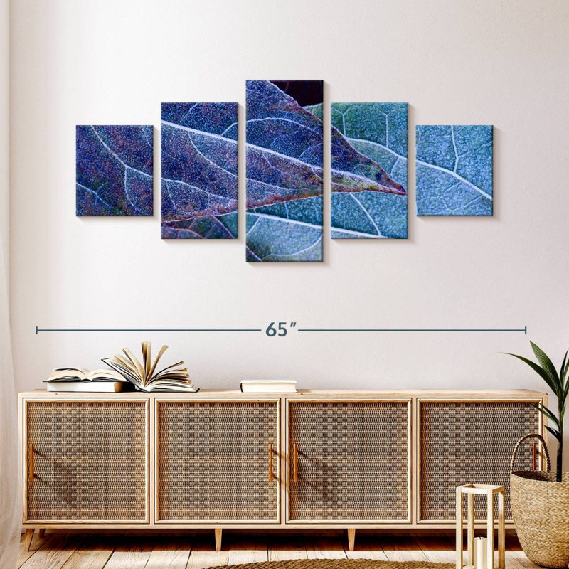 Frosty Leaves, 24" H x 55" W