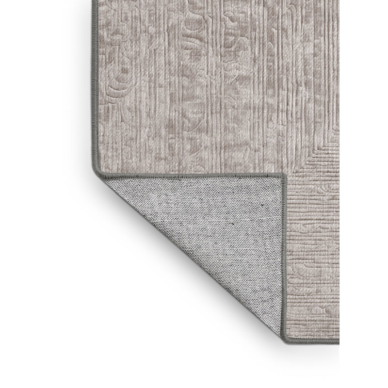 Machine Washable Gray Area Rug, Rectangle 5' x 7'