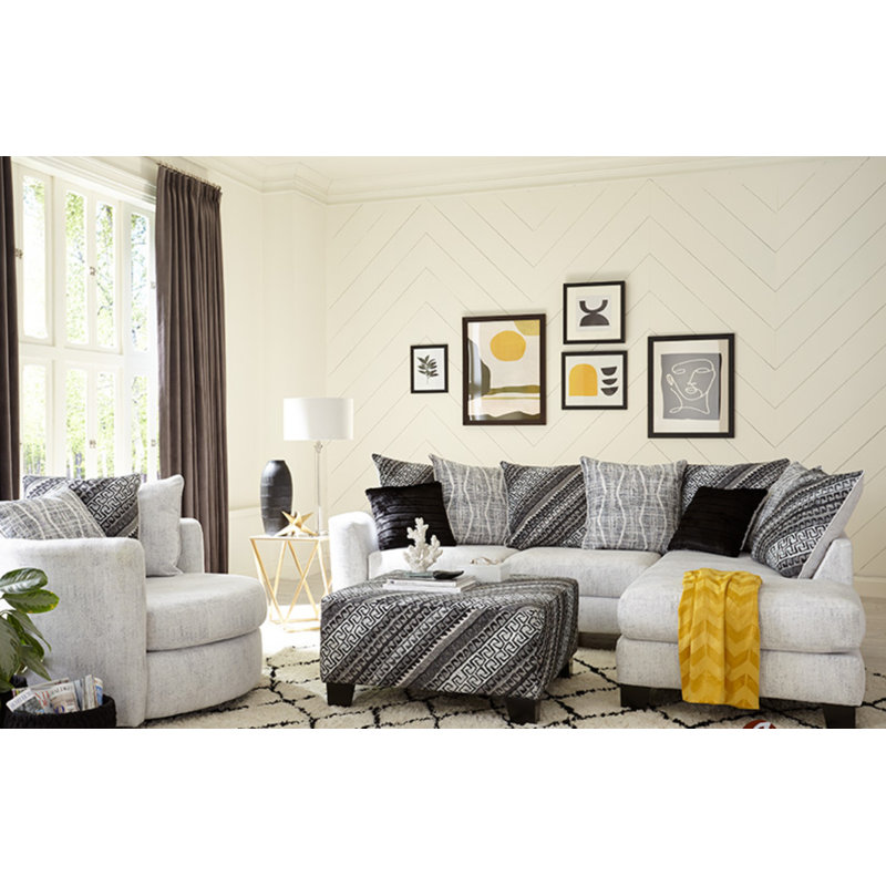 Upholstered L-Shaped Sectional Symmetrical