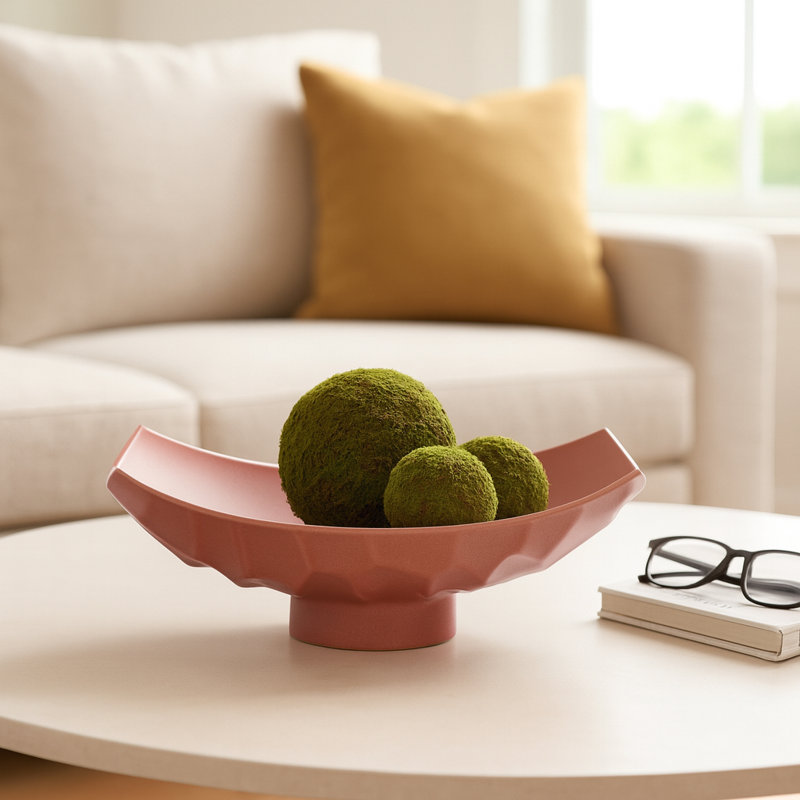 Quinlan Red Stoneware Novelty Vanity Decorative Tray