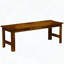 Banc d'extérieur en bois de pin sans dossier (carbonisé)-23927213