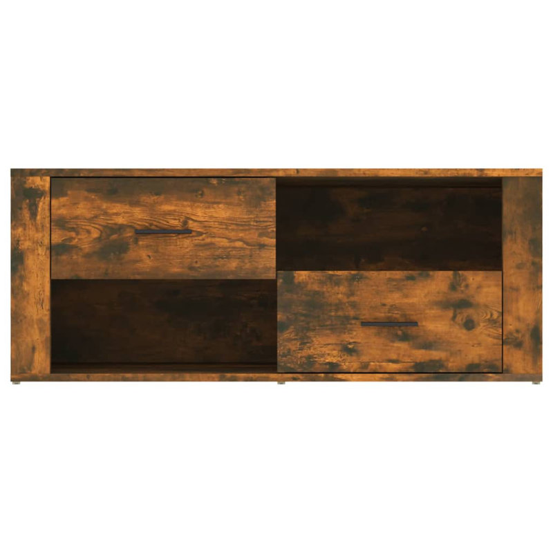 Kadezha Unfinished TV Stand for TVs up to 43", Smoked Oak