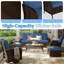 Ensemble de conversation d'extérieur en osier 7 pièces avec chaises pivotantes et repose-pieds, ensemble de mobilier de patio avec coussins, table basse et table d'appoint-618793839