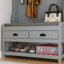 Arbre d'entrée moderne avec banc et rangement pour chaussures-703811138