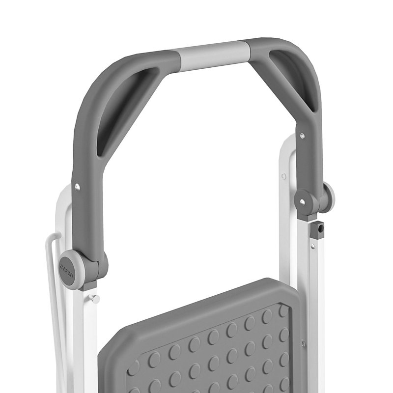 COSCO 2-Step White and Grey Foldable Steel Step Stool