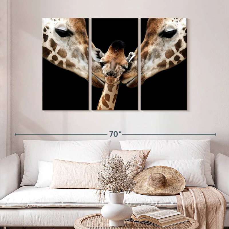 Famille de girafes Brampt Happy, H 32 po x l 50 po