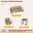 Outdoor Aluminum Patio Furniture Set, 5-Seats Patio Conversation Sofa Set with 2 Swivel Rocking Chairs and 2 Coffee Tables-1350258192