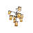 Hyde Park "T" Mission 9 - Light Solid Brass Dimmable Square / Rectangle Chandelier