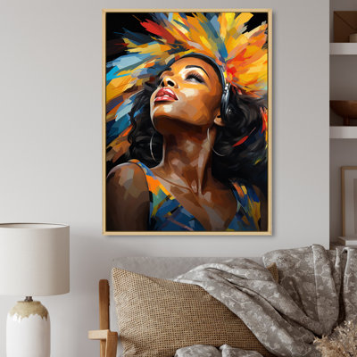 «Yashi Jazz African American Portrait II», reproduction sur toile
