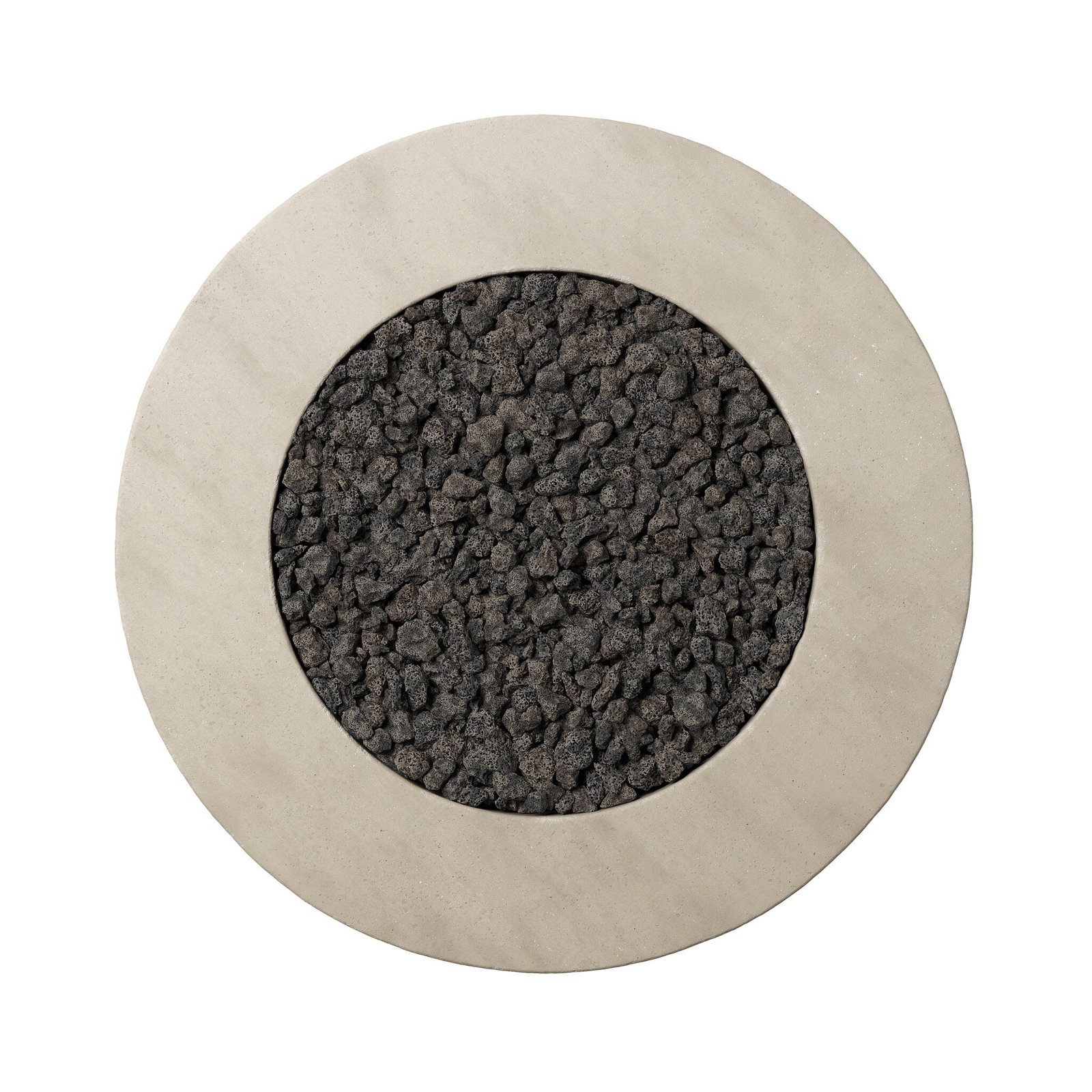 Round Fire Pit Table, Natural Concrete, Propane