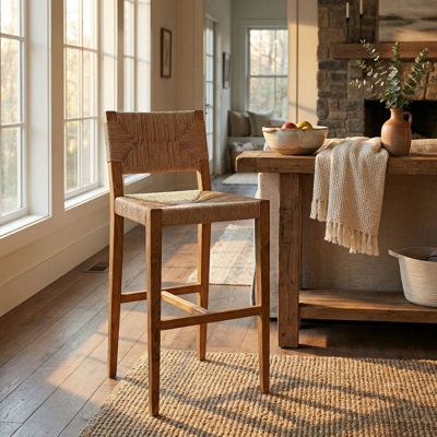 Bran Solid Wood Counter Stool