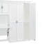 Lit escamotable simple avec armoire murale, armoire et bureau intégrés, pour des solutions peu encombrantes dans les maisons modernes-45850534
