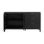 Buffet décoratif, buffet à motif ondulé minimaliste avec rangement fonctionnel