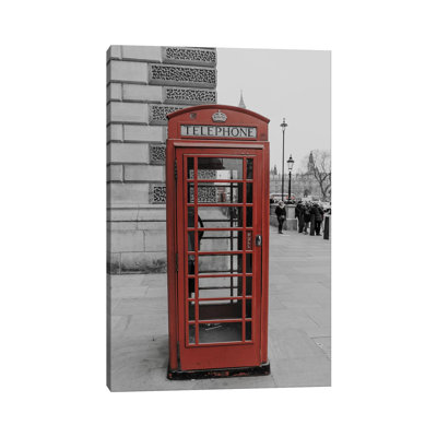 London Red Phone Box - Wrapped Canvas Print