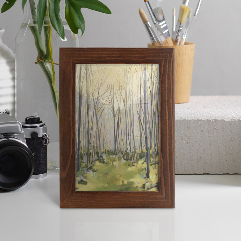 Delicate Forest II - reproduction de cadre photo simple, H 6 po x l 4 po x P 1 po, Châtaigne