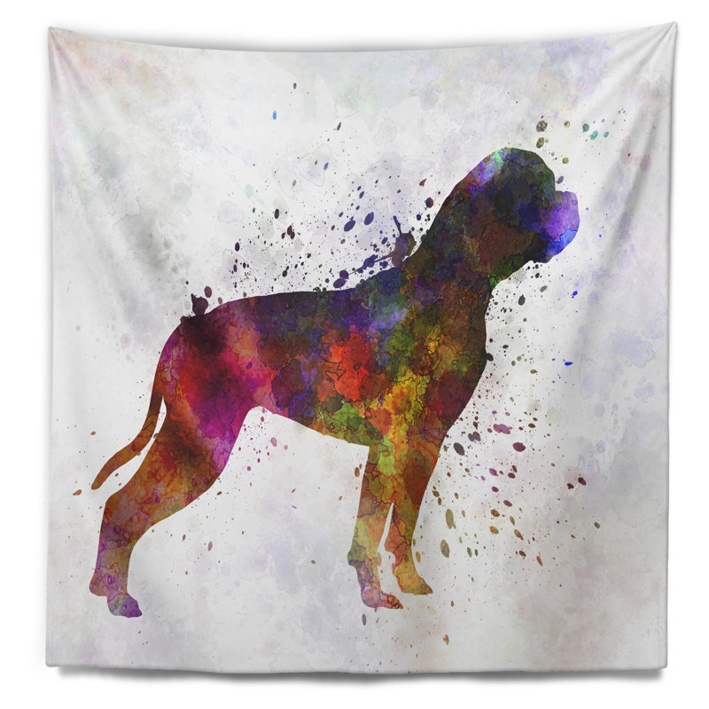 Tapisserie de bouledogue américain Animal, H 68 po x l 80 po