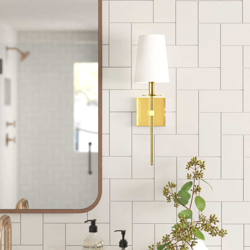 Macauly Armed Sconce, Brushed Brass