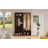 Hall Tree with 4 Rattan Doors, Versatile 4-In-1 Seating Bench with 6 Hooks, Mid-Century Entryway Shoe Cabinet with Adjustable Shelf-998845673