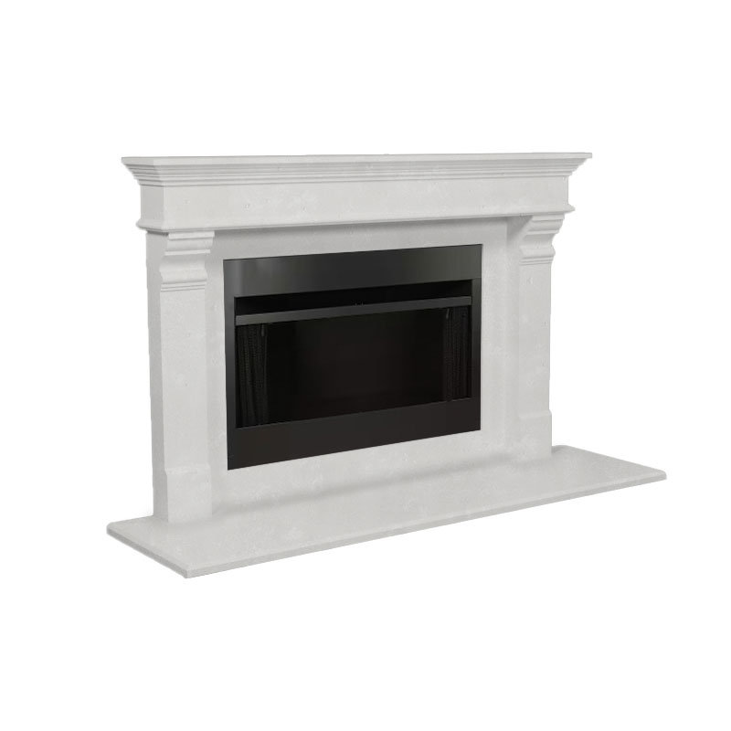 Salina Fireplace Surround, White Travertine