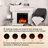43" Freestanding Black Electric Fireplace Mantel Corner-Fit, 7-Level Brightness Realistic Triangular LED Flame, Remote-Controlled, Overheat Protection, 750W/1500W-765394503