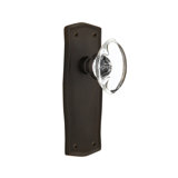 Prairie Plate with Oval Clear Crystal Door Knob