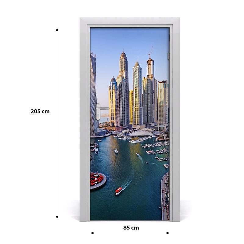 Bay In Dubai Door Decal