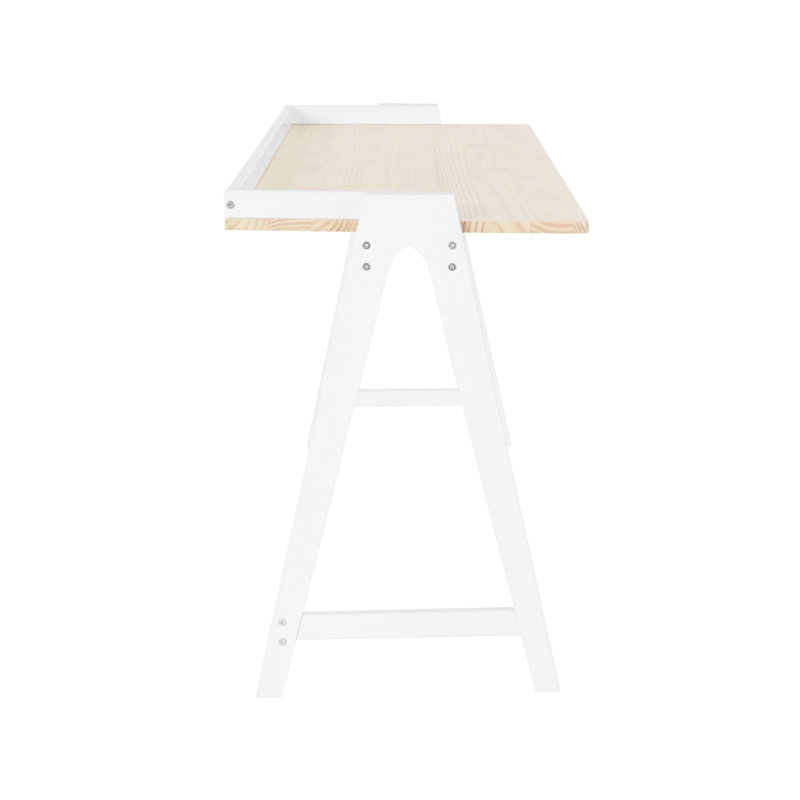 Feray Solid Wood Writing Desk, White