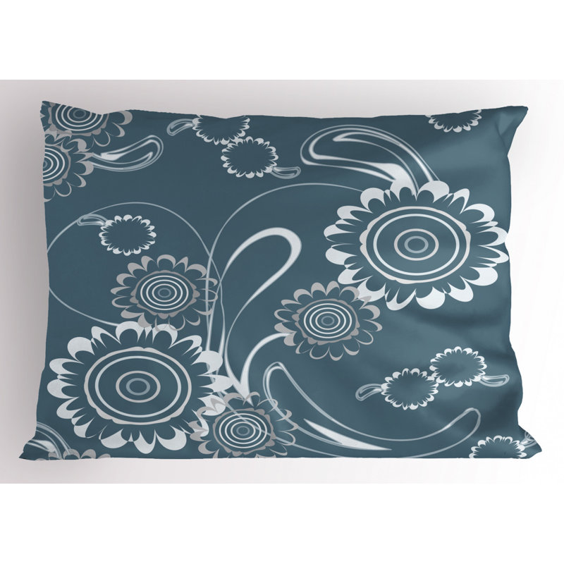Flowers Polyester Sham Set, King
