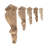 14 in x 4-3/8 in x 3-3/4 in Unfinished Large Hand Carved Solid Acanthus Leaf Wood Corbel-51894474